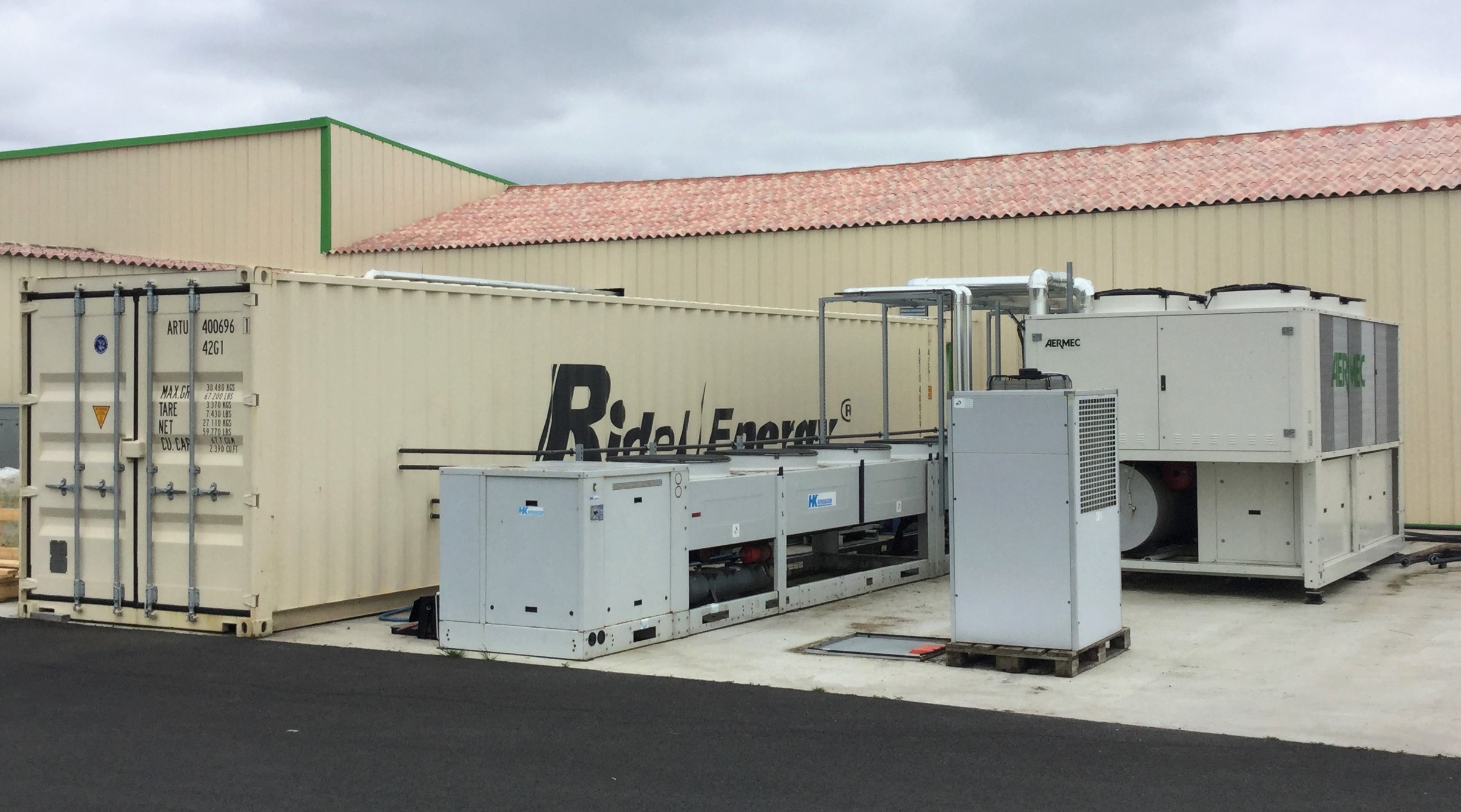 Heat Recovery on Refrigeration Installation RidelCub Ridel Energy Industrial refrigeration heat recovery Ridel/Cub 