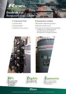 Récupération de chaleur restaurant grill en centre ville - Etude de cas - Ridel-Energy