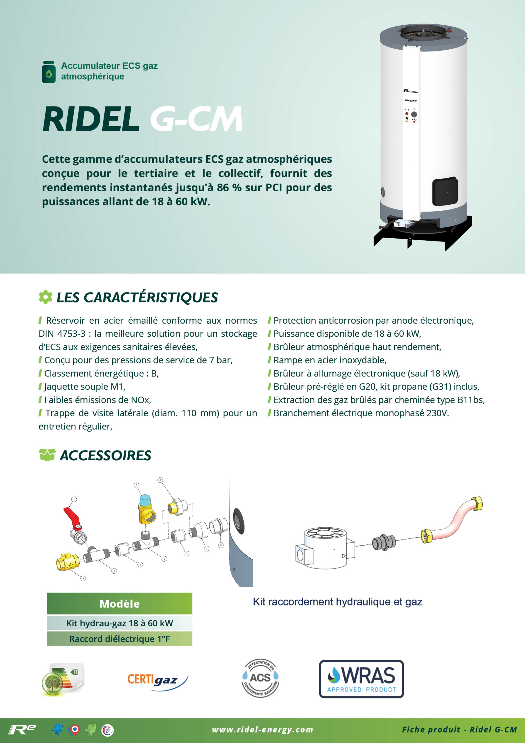 Fiche produit - Ridel G-CM