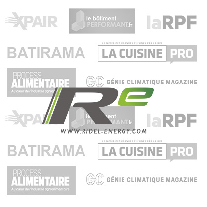 Ils parlent de nous dans la presse - Ridel-Energy - Récupération de chaleur - La RPF - XPAIR - Le batiment performant - Batirama - La cuisine PRO - Process alimentaire - Génie climatique magazine